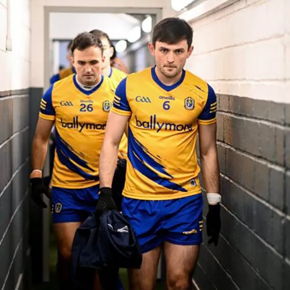 Roscommon GAA Players Emerging from Dressing Room